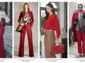 Stylizacje pokazują, jaki kolor pasuje do czerwonego: beż, biel, czerń i szarość tworzą eleganckie zestawy.