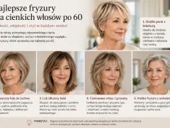 Kobiety po 60. z włosami średniej długości prezentują stylowe fryzury: bob, lob, cieniowane z grzywką i uniesione.